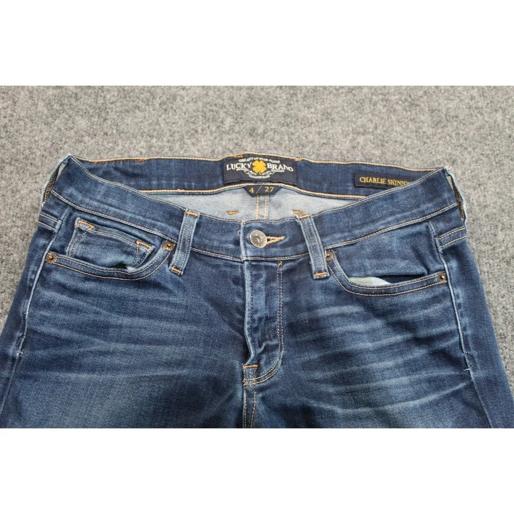 Lucky Brand‎ Charlie Skinny Jeans Blue Denim Women Size 4 27